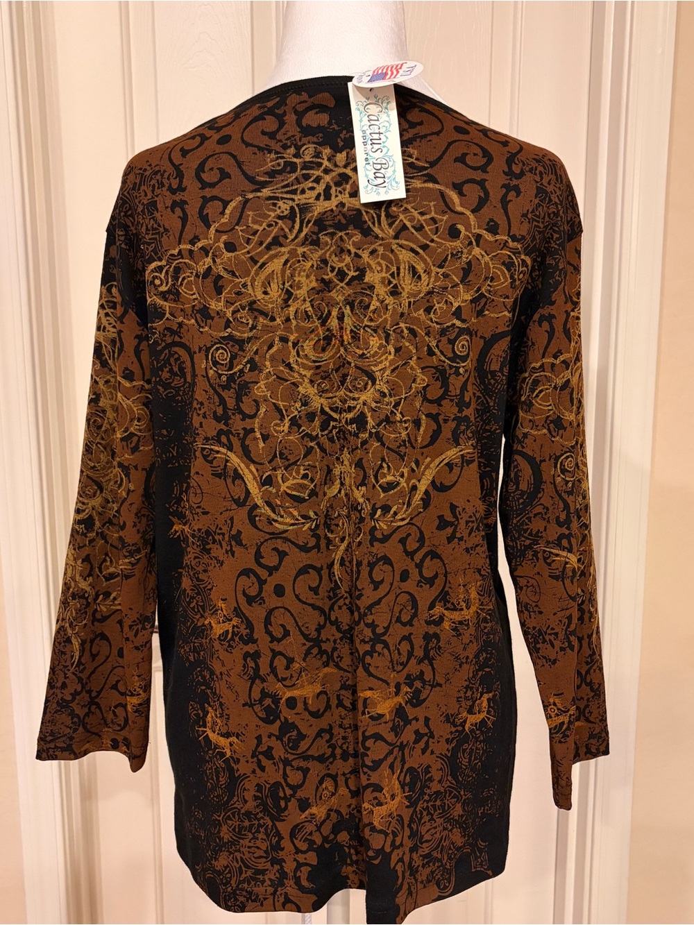 NWT Cactus Bay Western Horse Rhinestone Top | Tribal Print | Estate Find - Picture 2 of 7